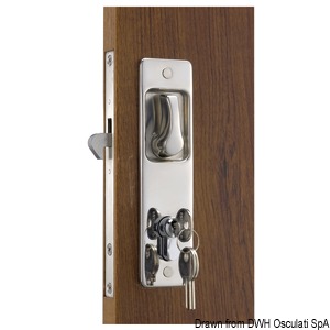 Yale-type external lock 16/38 mm w/projecting hook